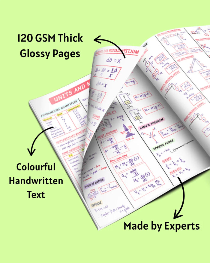 Physics + Chemistry + Maths Formula Book – For JEE